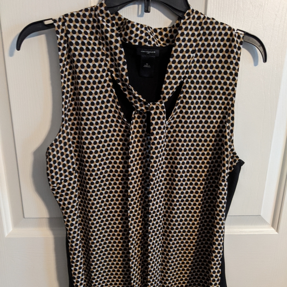 EUC Ann Taylor Tie Front Blouse
